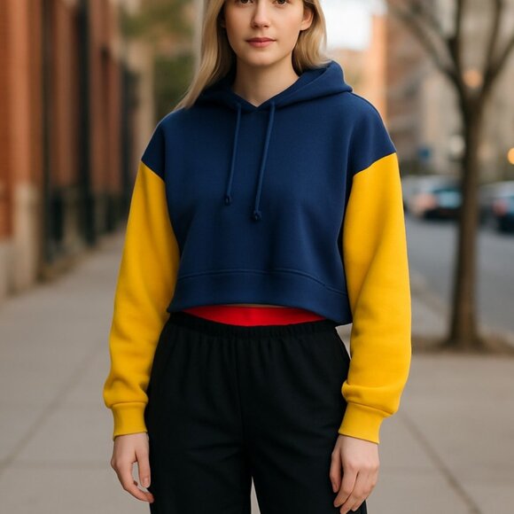 NWT  Levi's Gold Tab LEVI'S  GOLD TAB  '90S RAW CUT HOODIE Colorblock - Picture 1 of 9
